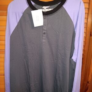 Lularoe Mark Men's XXXL fits like XXL Gray & Purple trimmed in black